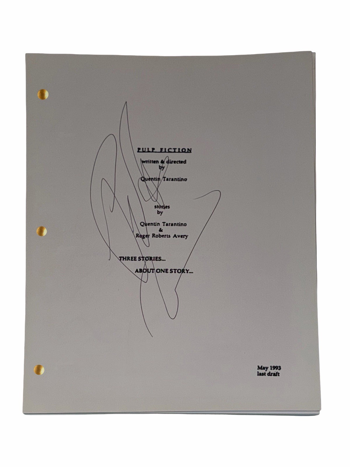 RARE! Peter Green Signed Pulp Fiction Script ZED Quentin Tarantino