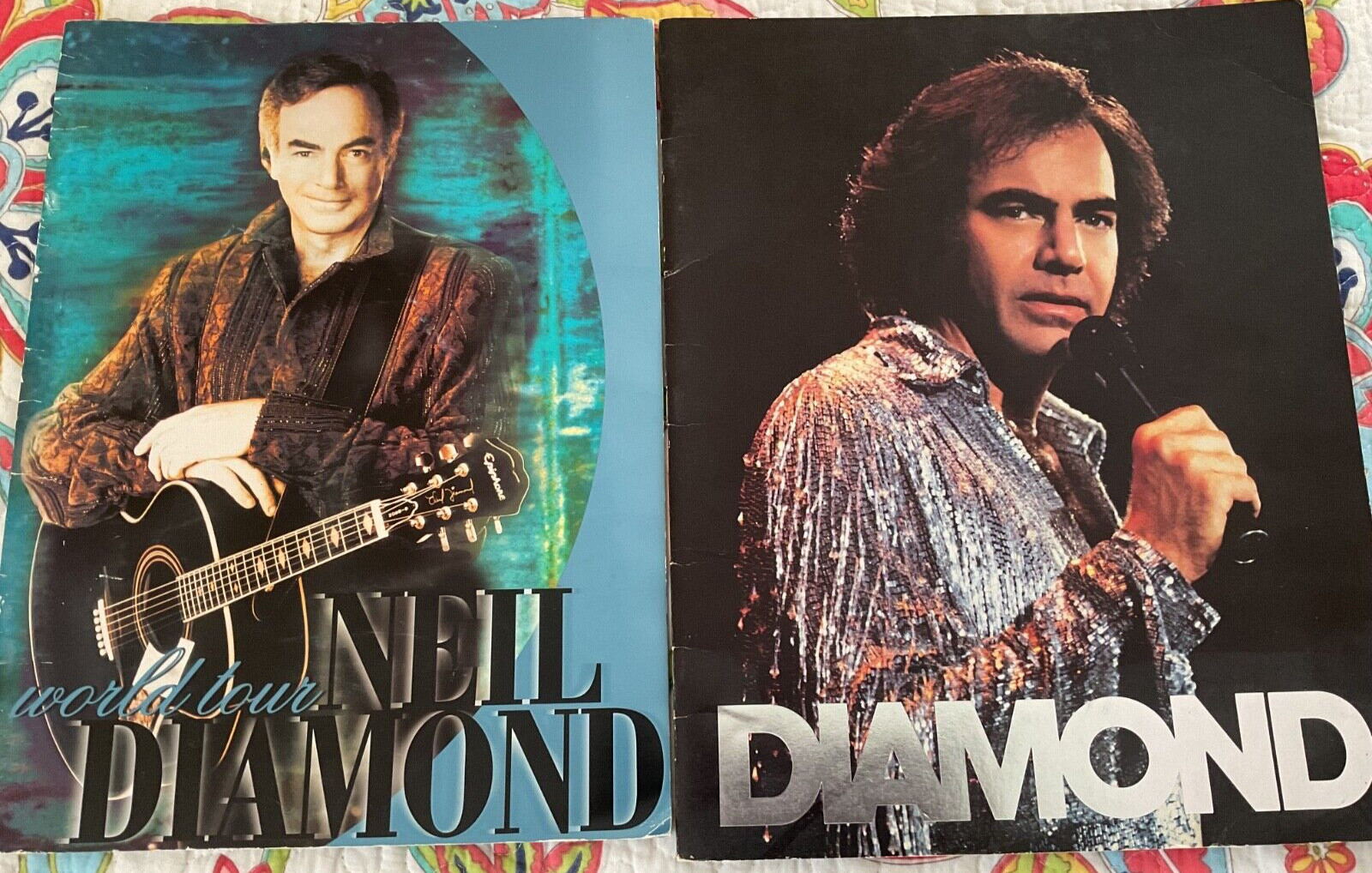 SIX VINTAGE NEIL DIAMOND CONCERT PROGRAMS – 1984, 1986, 1987, 1993, 1998/1999 +