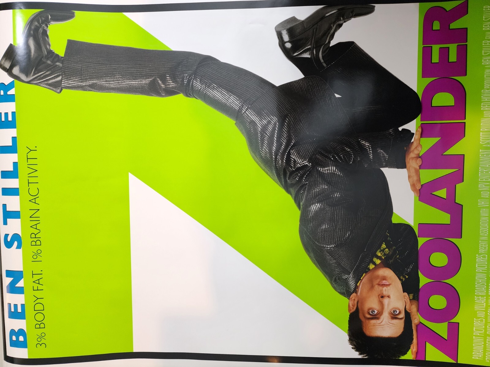 2001 Zoolander Ben Stiller Double Sided 27″ x 41″ Theatrical Movie Poster