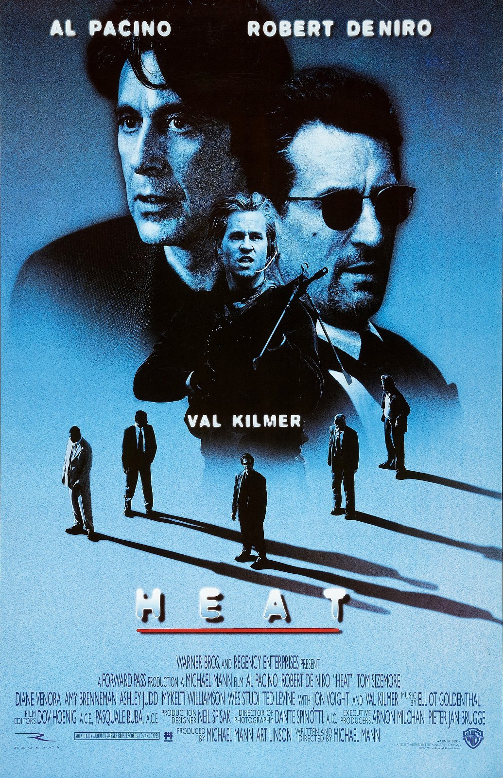Heat movie poster – 11 x 17 inches – Al Pacino, Robert De Niro, Val Kilmer