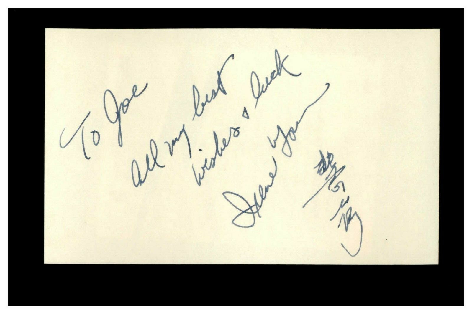 Irene Tsu – Actress – Airport 1975 – Star Trek – Vintage Signed 3×5 Index Card
