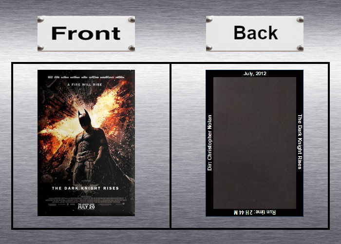 Batman, Dark Knight, Nolan Trilogy, Movie Poster High Quality Magnet / Set