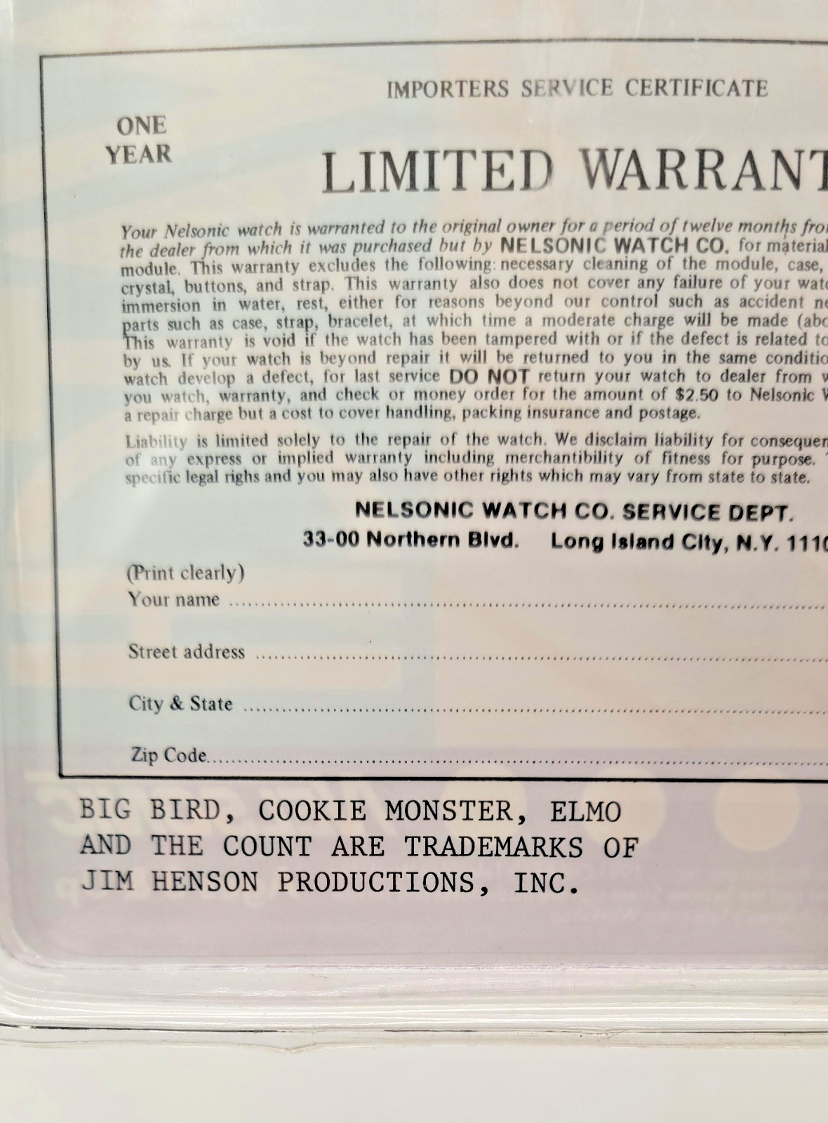 Nelsonic Sesame Street Big Bird Kids Life Flip Cover Watch NEW – READ FREE SHIP