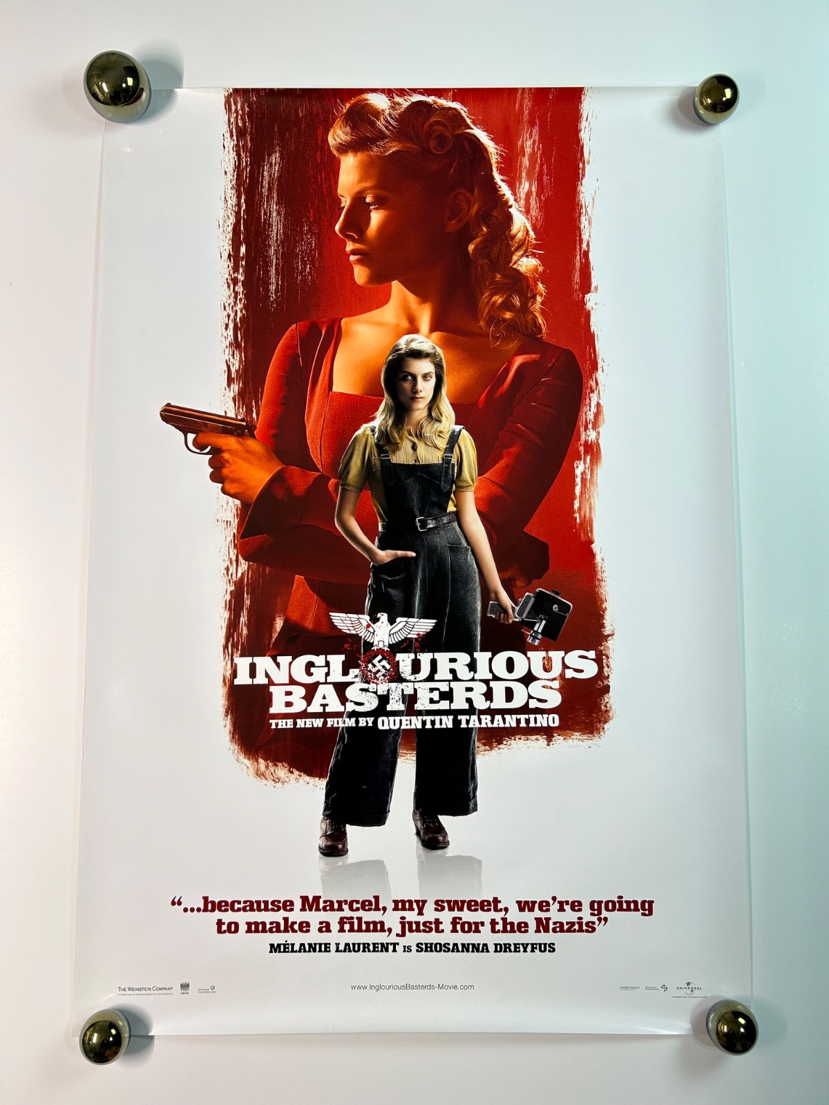 Rare INGLOURIOUS BASTERDS DS UK One Sheet Poster Shosanna Style TARANTINO 2009