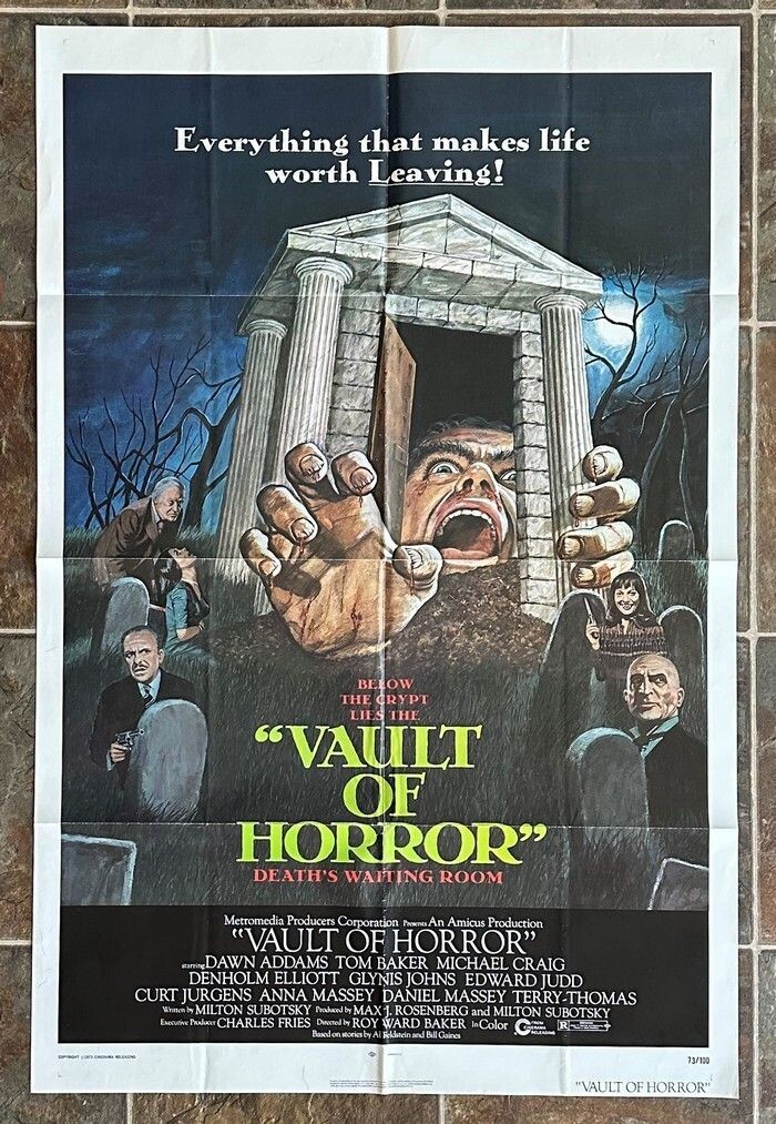 VAULT OF HORROR – 1973 – Original 27×41 Horror MOVIE POSTER – Curt Jurgens