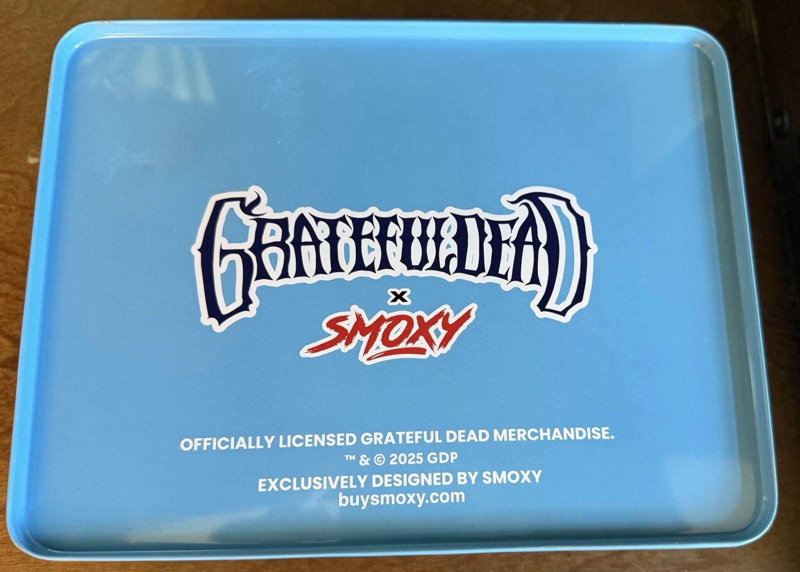Official Grateful Dead Smoke Tin Storage Case Empty Skull Logo Smoxy Foam Insert