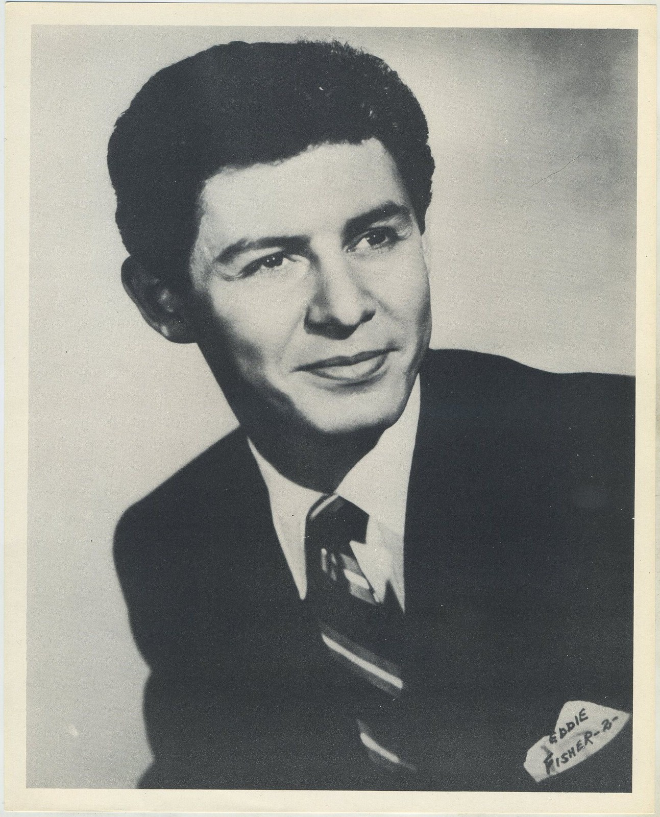 Eddie Fisher circa 1954 Hollywood Star Pix Paper Printed Photo 7.5 X 9.5