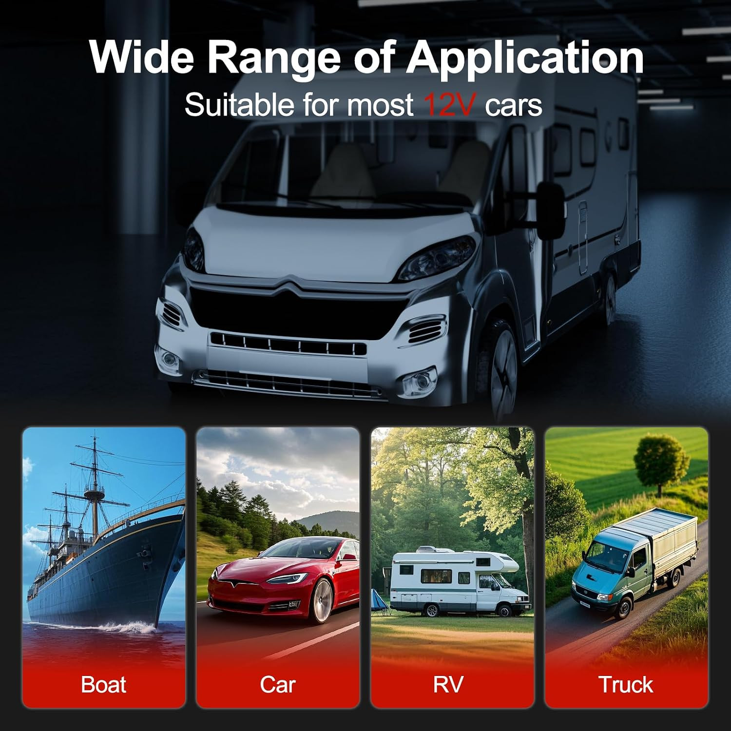 12V 250A Battery Disconnect Switch Kill Switch, Prevent Battery Drain for Car Tr