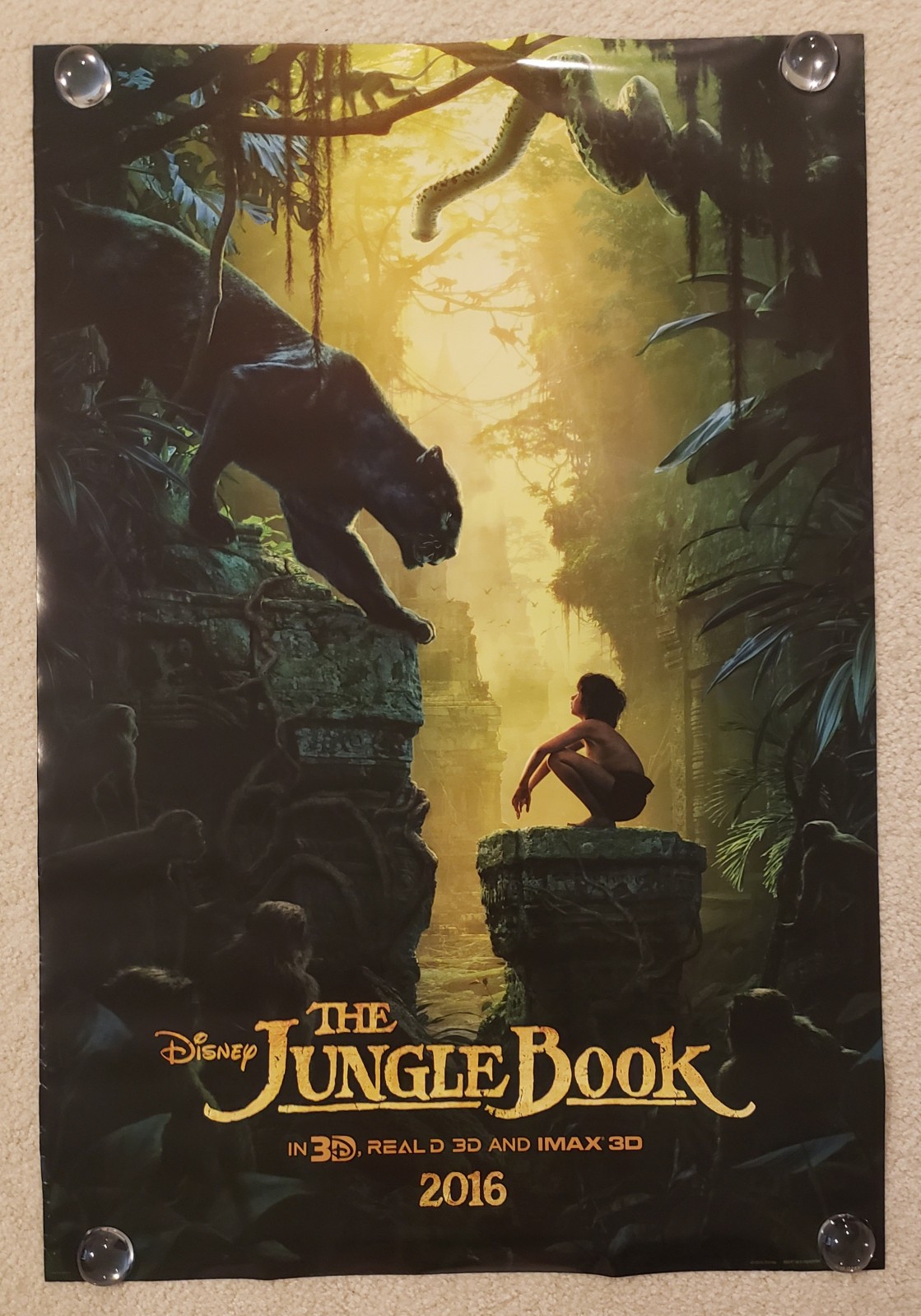 The Jungle Book (2016) Original Advance Movie Poster – 27×40 DOUBLE-SIDED