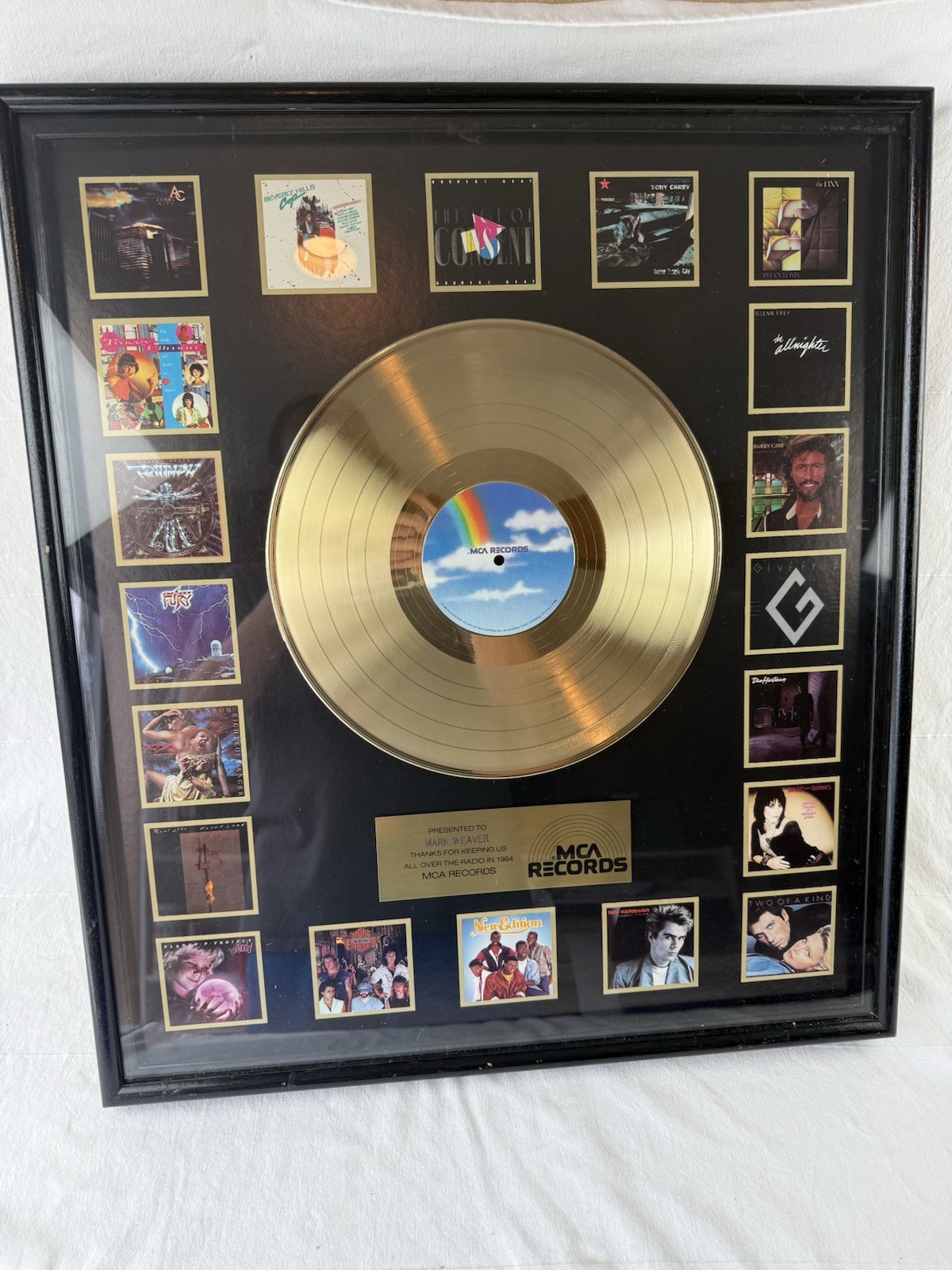 Framed GOLD Record album Mark Weaver 1984 radio album artwork covers rare