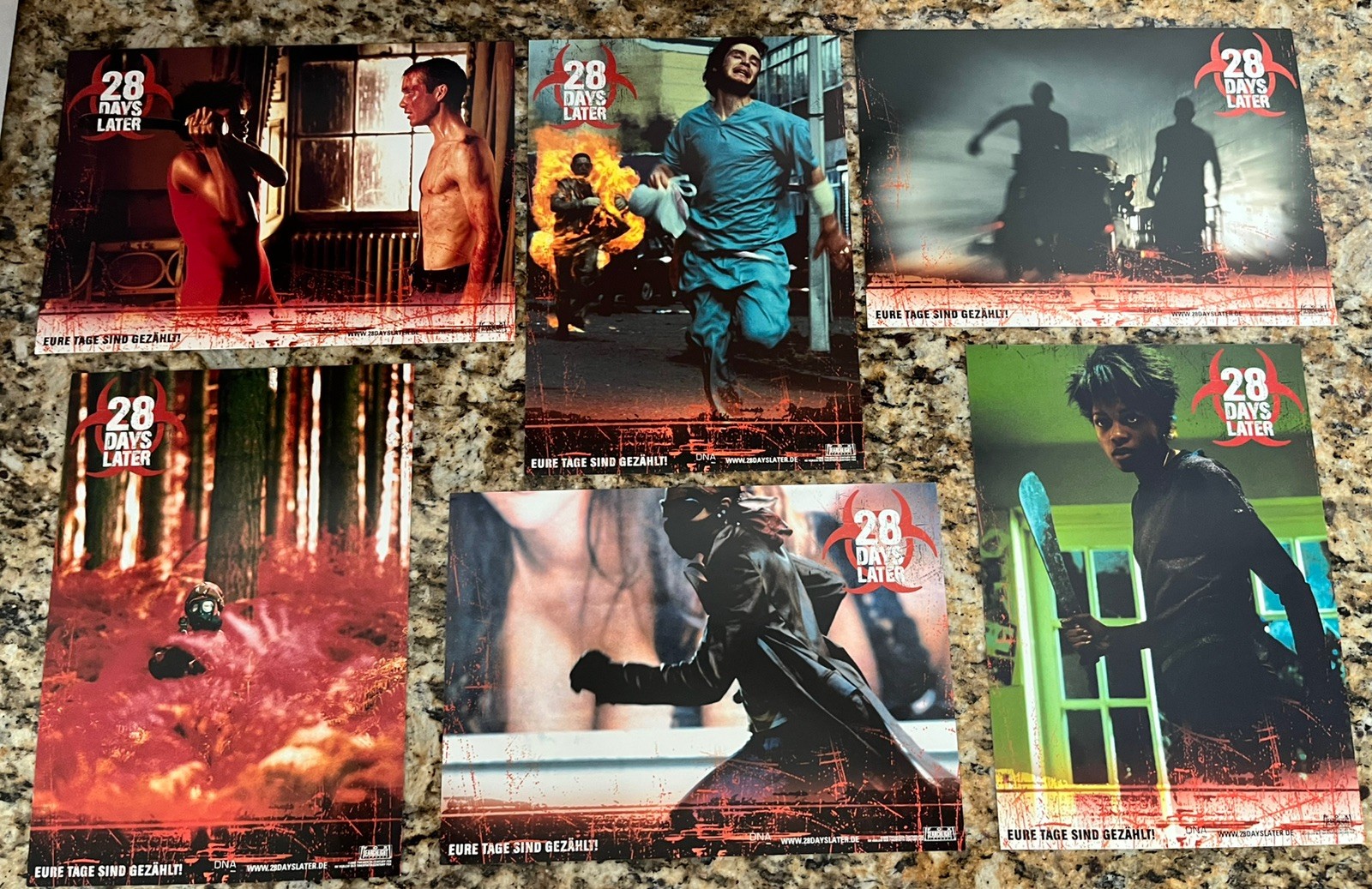 28 Days Later 11×14 German Lobby Card Set Cillian Murphy, Brian Doyle (1-6)