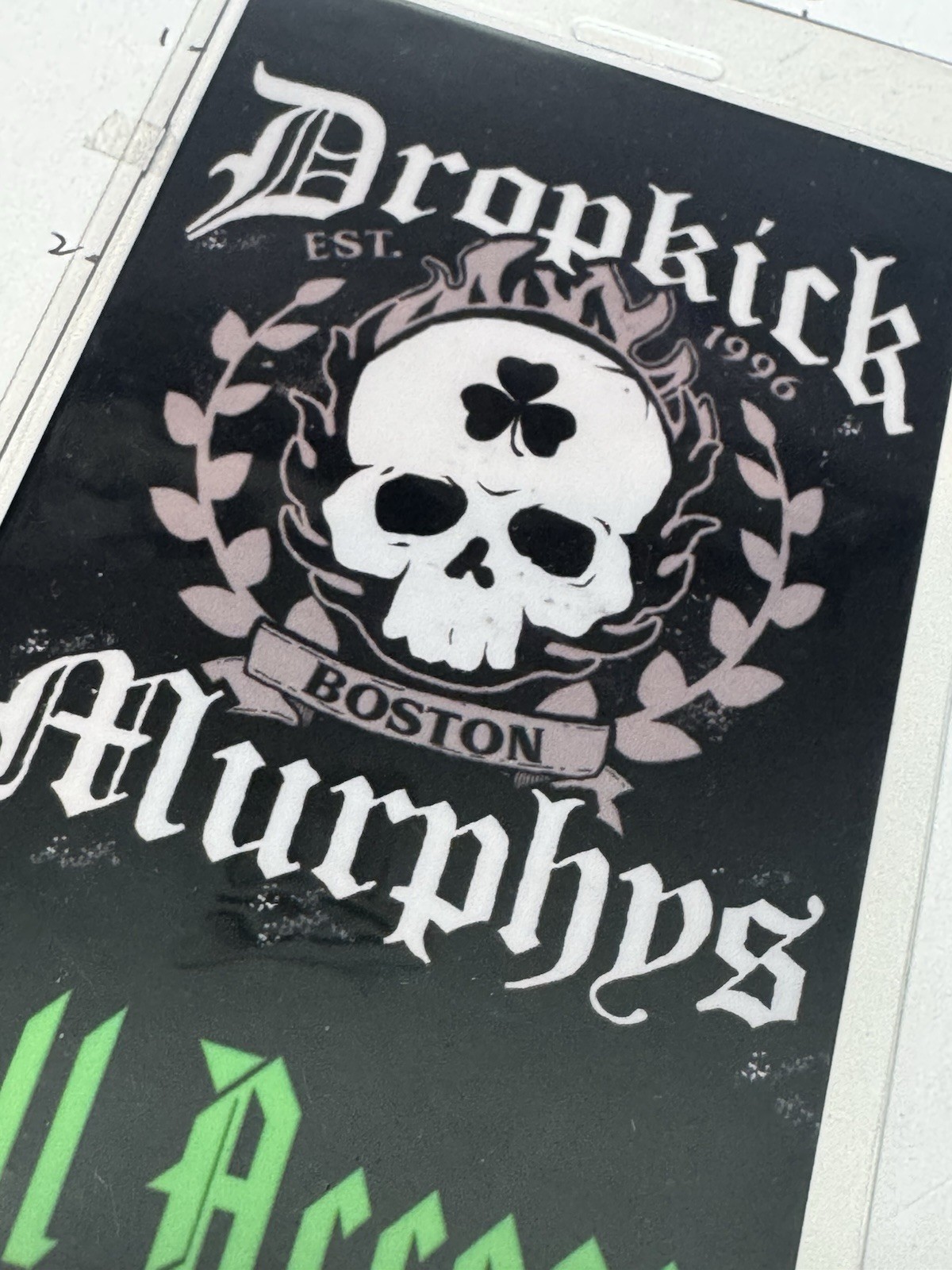 2 Dropkick Murphys Commemorative All Access Backstage Passes & Lanyards