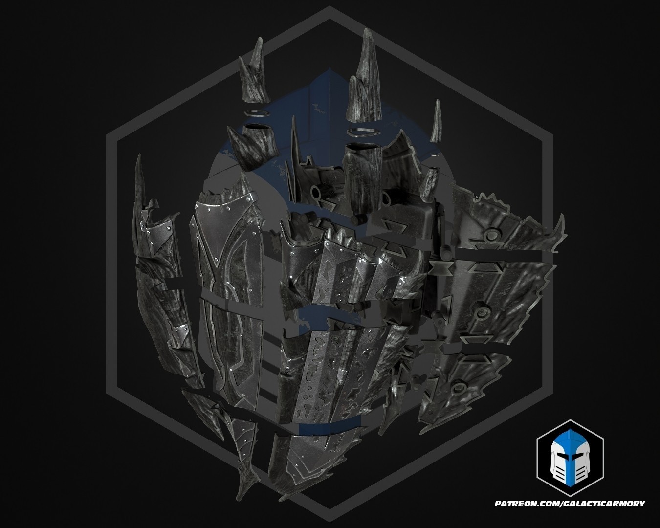 3d printed Daedric Shield Replica Skyrim Elder Scrolls Prop Cosplay 1/1
