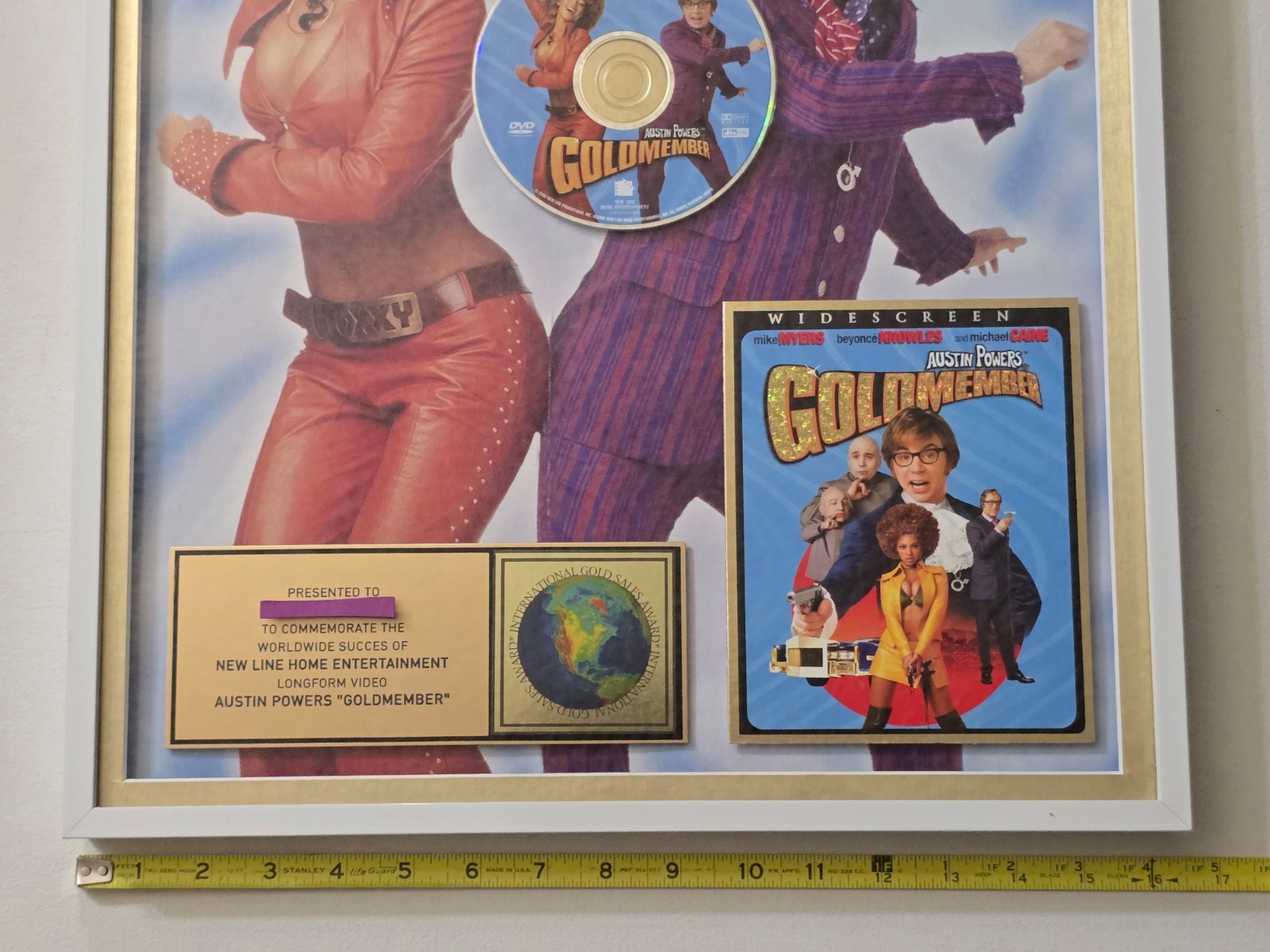 BEYONCE AUSTIN POWERS GOLDMEMBER INTERNATIONAL GOLD SALES AWARD MUSIC VIDEO RIAA
