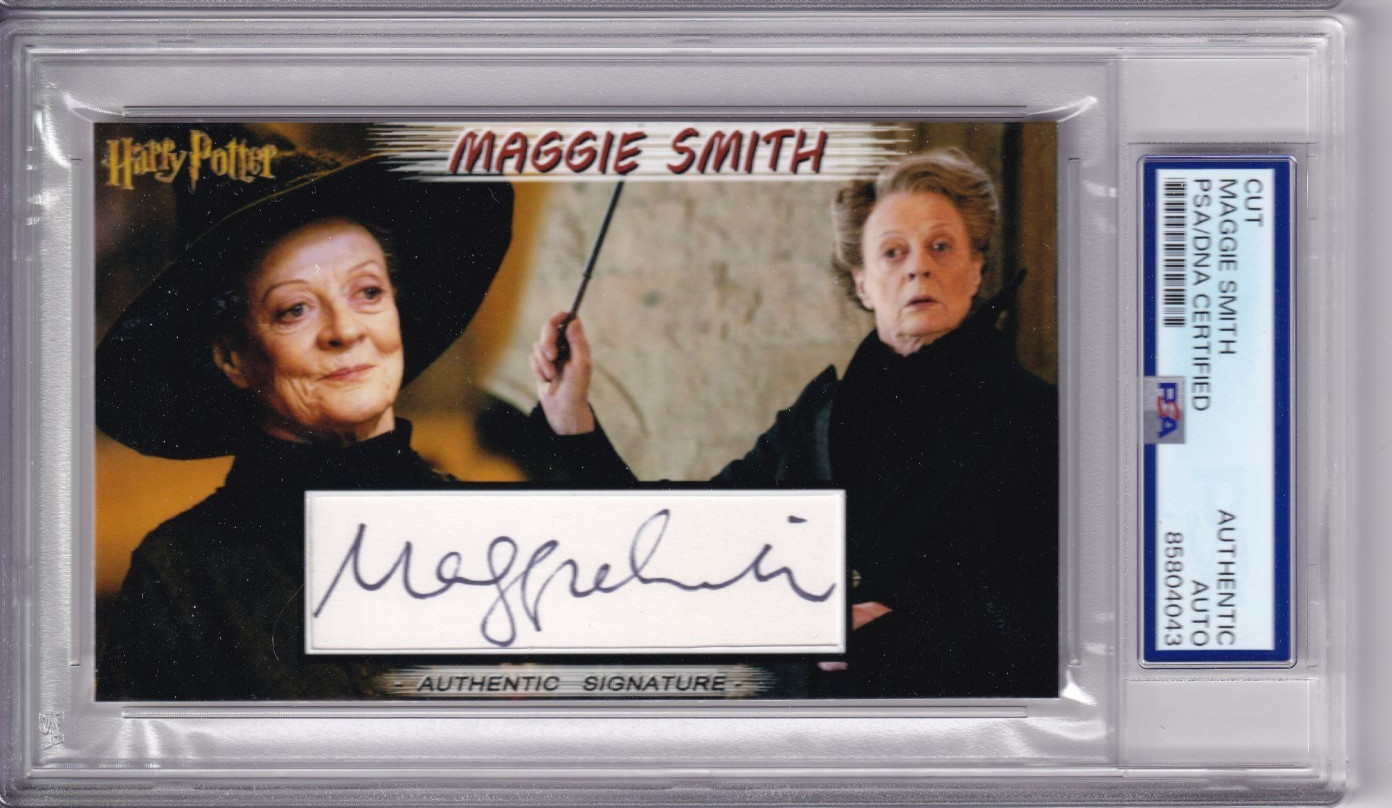 Maggie Smith Harry Potter Downtown Abbey Sister Act Signed Auto card PSA DNA