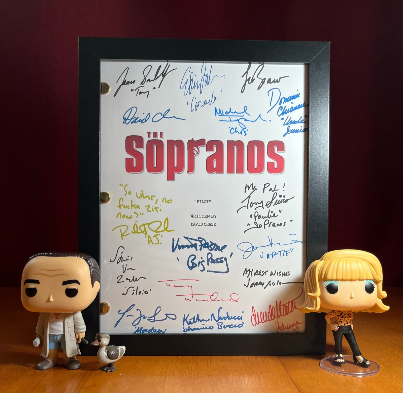 The Sopranos Pilot Script Signed- Autograph Reprints- Tony Soprano- 70 Pages
