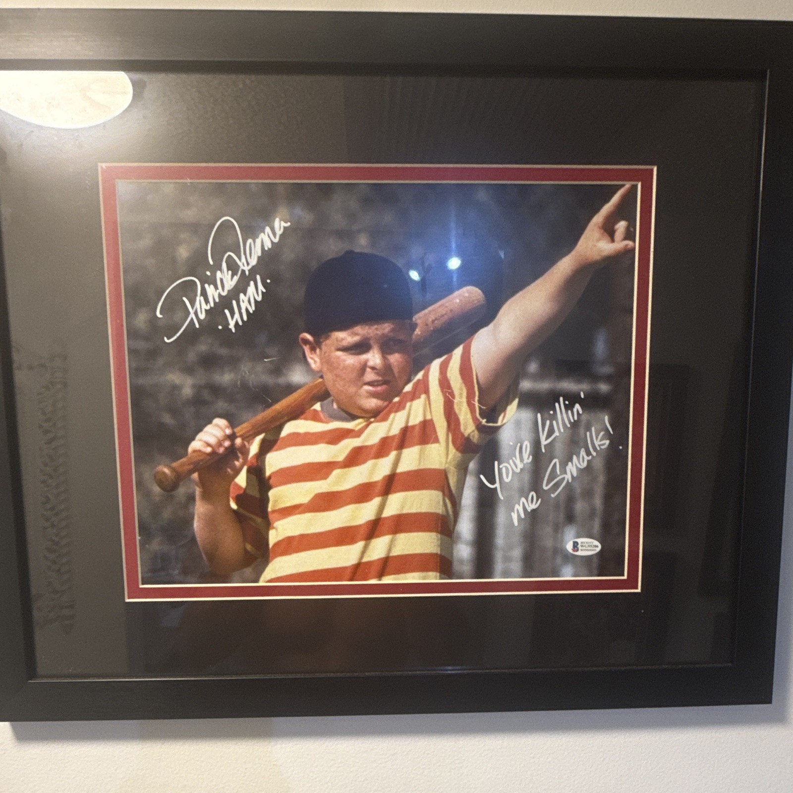 Framed Autographed Movie Photo “You’re killin me Smalls” “FOR-EV-ER!”
