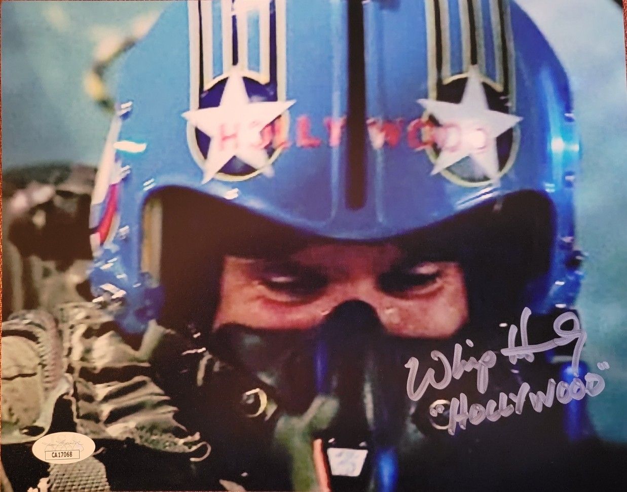 Whip Hubley signed 8×10 photo Hollywood Top Gun JSA coa