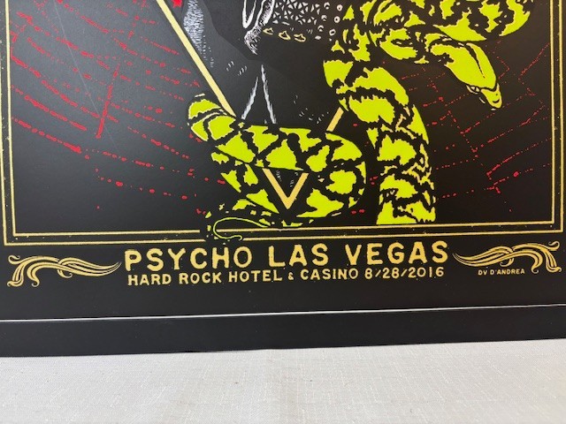 Psycho Las Vegas Alice Cooper 2016 Poster Hard Rock Hotel 18×24 Framed NM