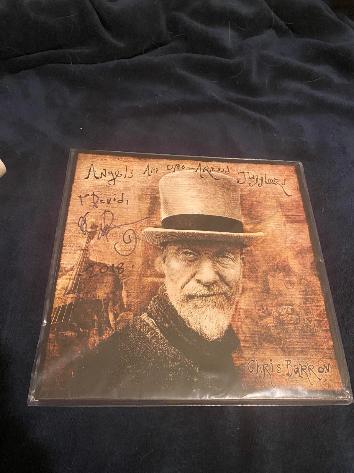 CHRIS BARRON of SPIN DOCTORS AUTOGRAPH SIGNED ANGELS & JUGGLERS VINYL RECORD