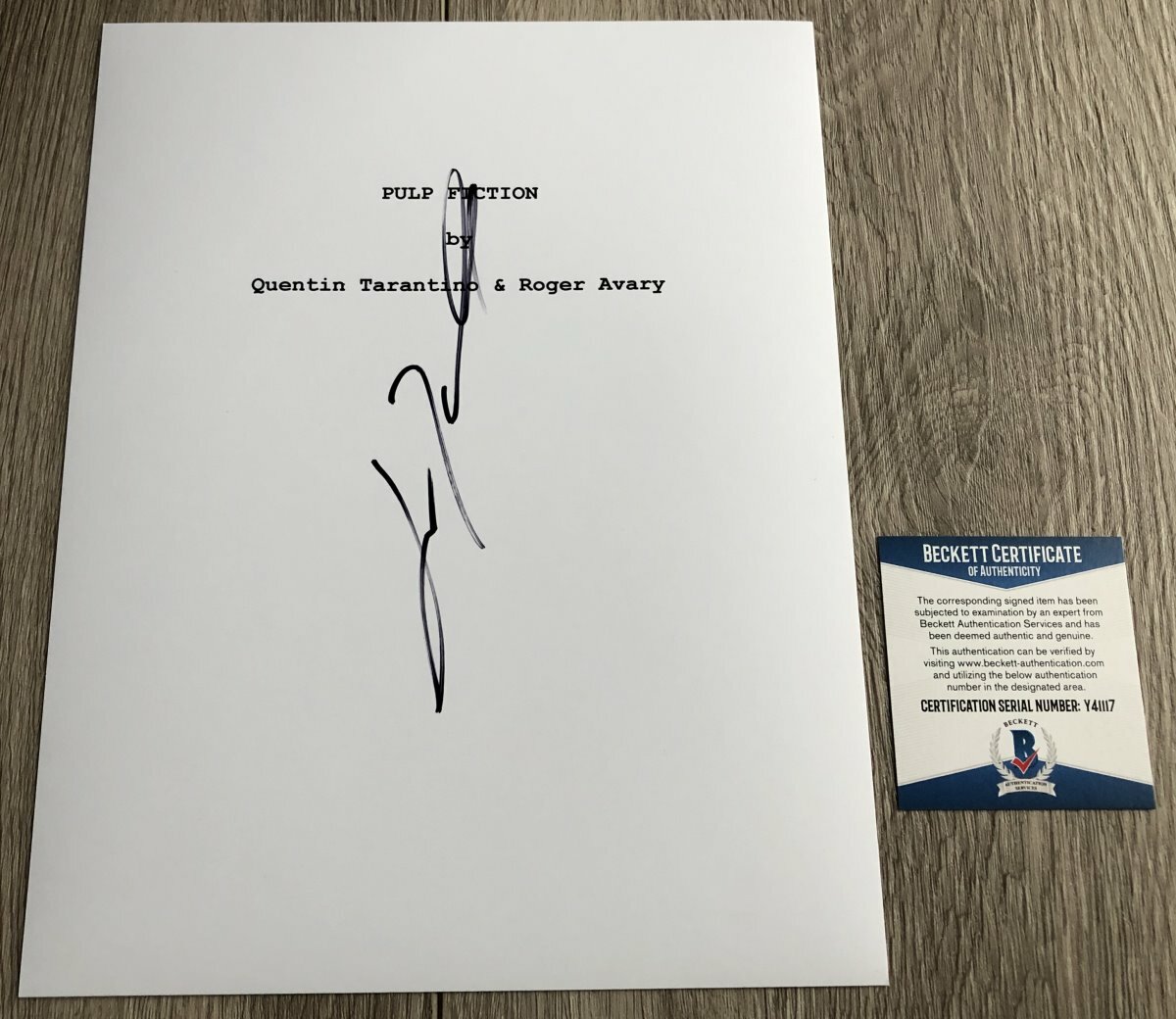 JOHN TRAVOLTA SIGNED PULP FICTION FULL 126 PAGE SCRIPT w/PROOF & BECKETT BAS COA