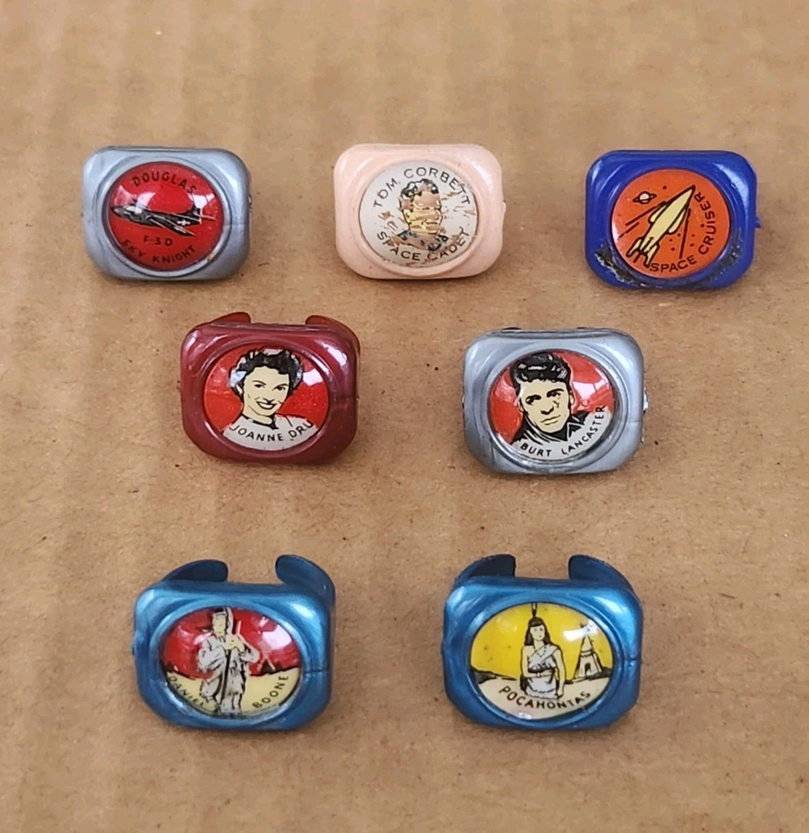 Kellogg’s PEP CEREAL Sky Knight Dru Corbett Lancaster Pocahontas Boone RINGS