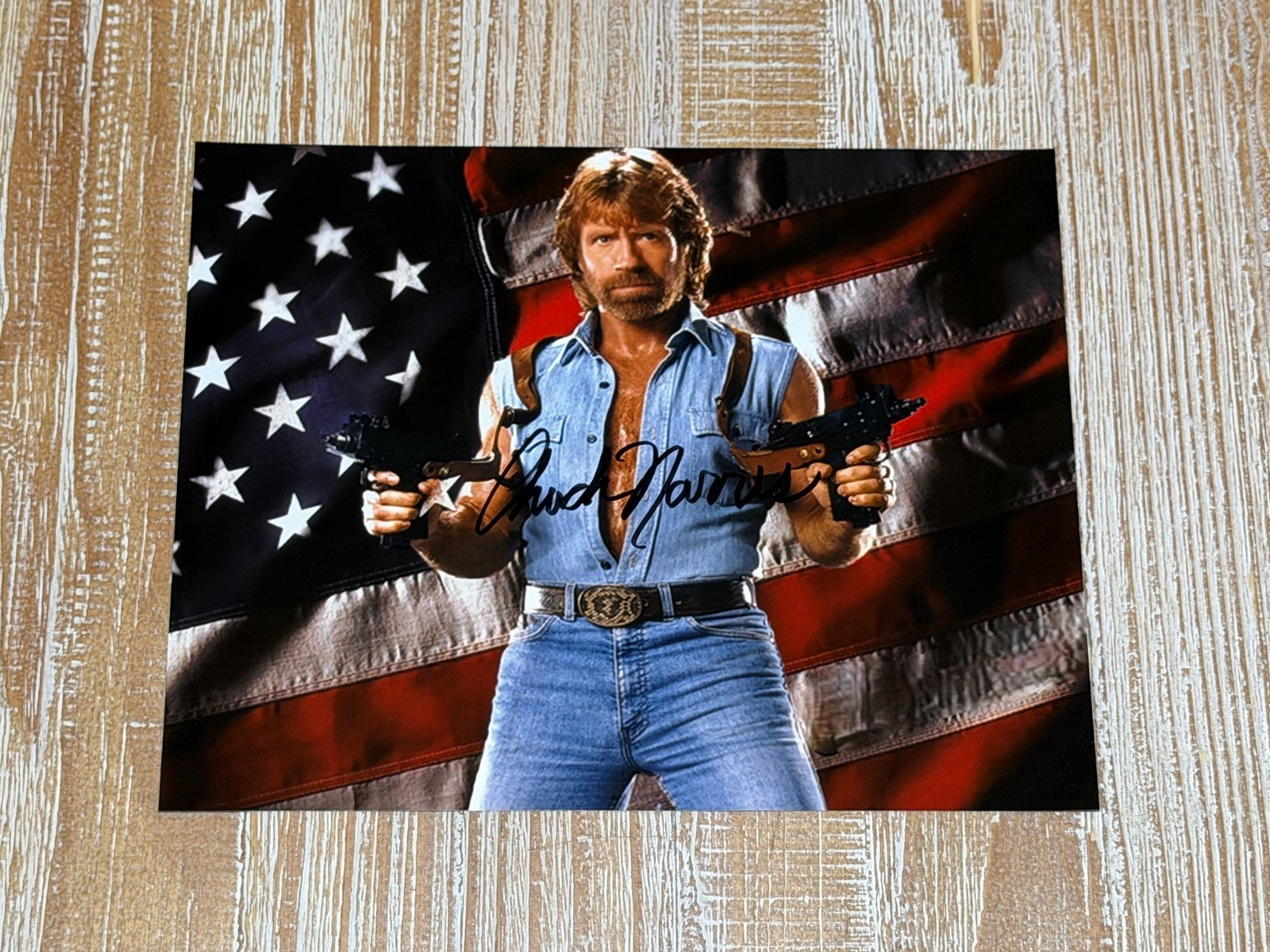 Chuck Norris Signed 8×10″ Original Authentic Autograph Genuine w/ COA USA