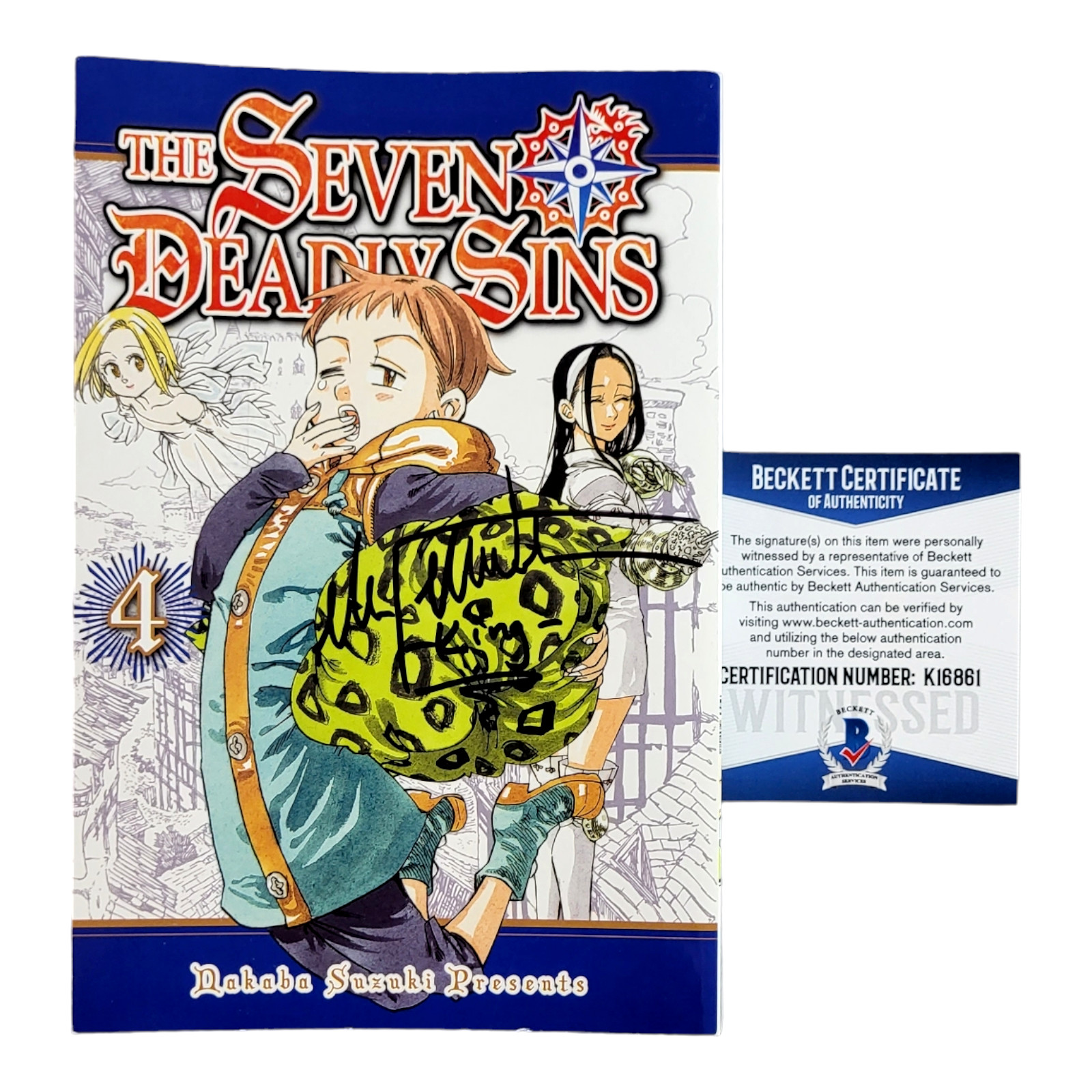 Seven Deadly Sins Signed Manga King Max Mittelman Anime Autograph Book Beckett
