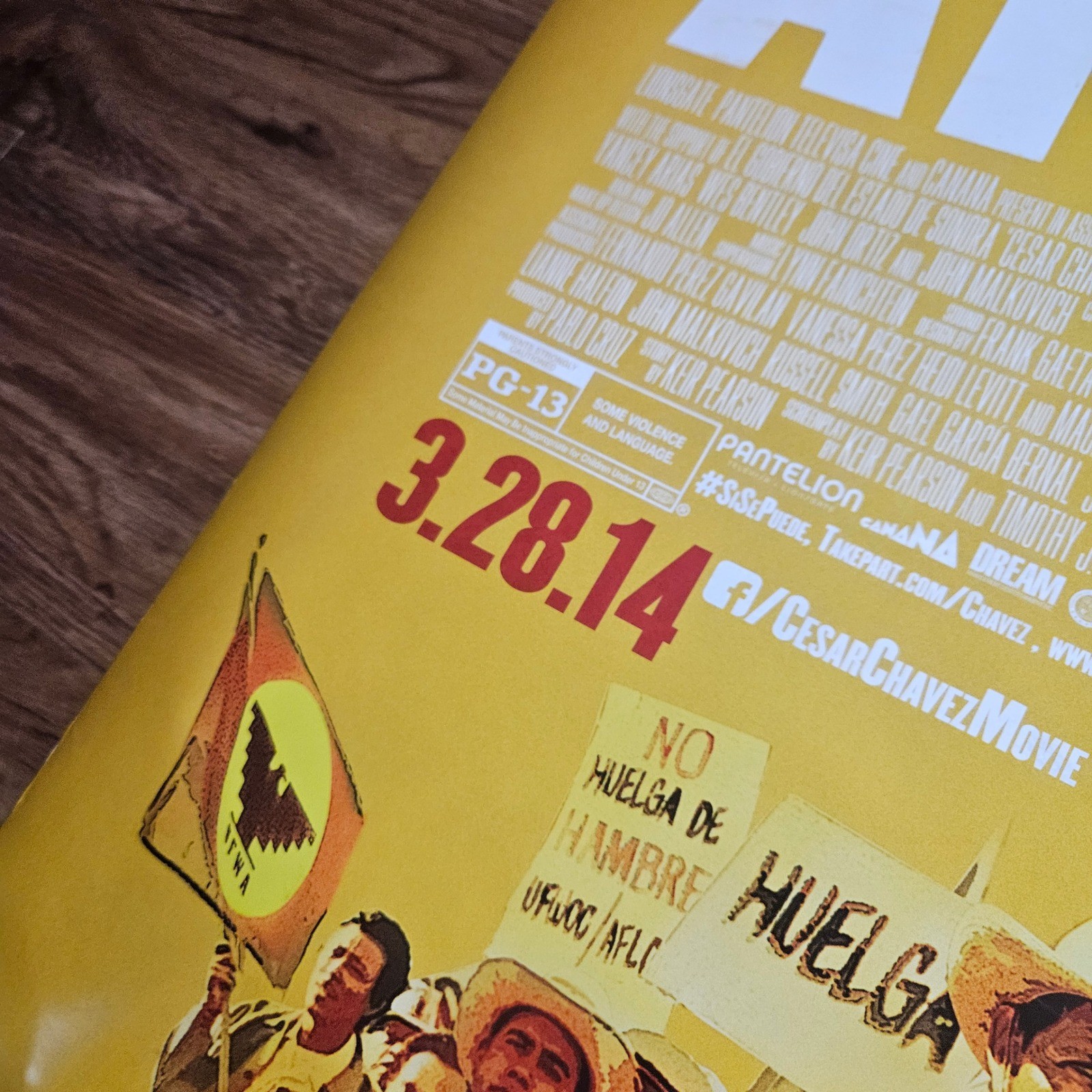 Cesar Chavez 2014 Original One Sheet Movie Poster 27×40 Michael Peña D/S