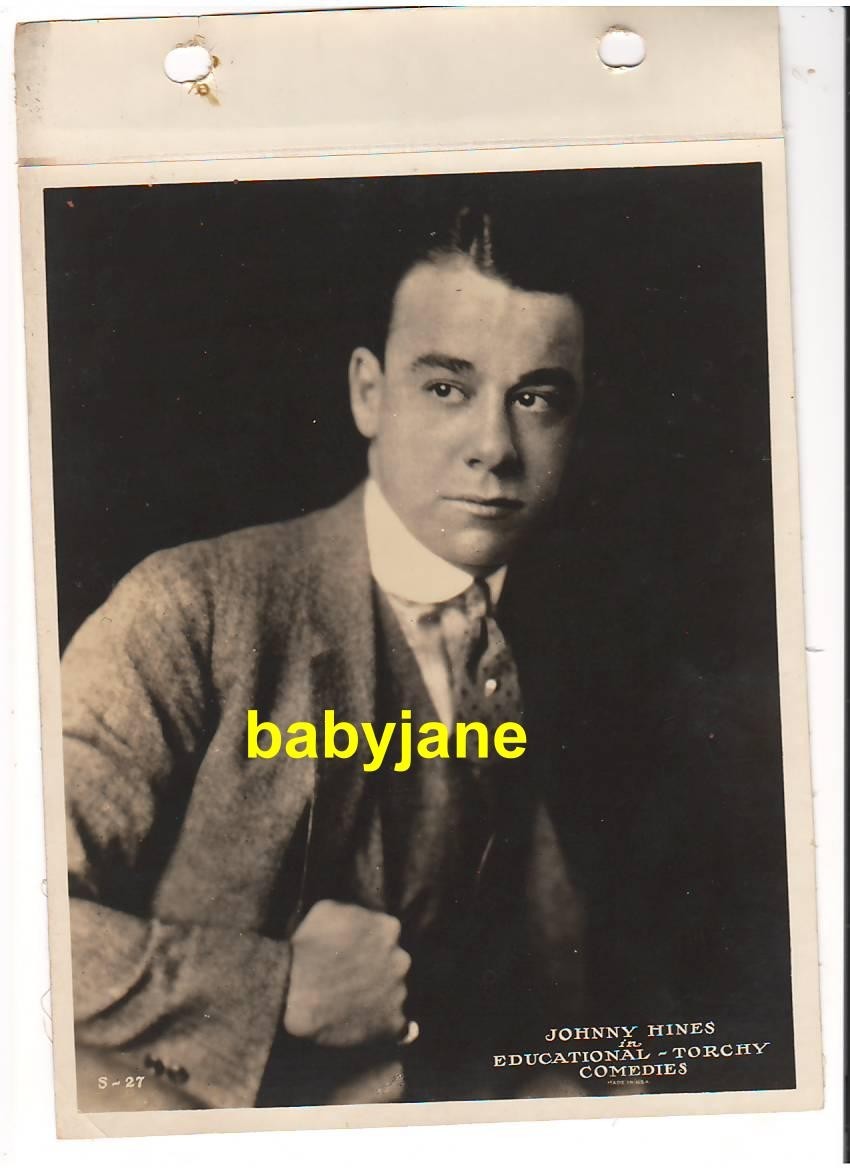 JOHNNY HINES ORIGINAL 7.75X11 KEYBOOK PHOTO 1920’s EDUCATION – TORCHY COMEDIES