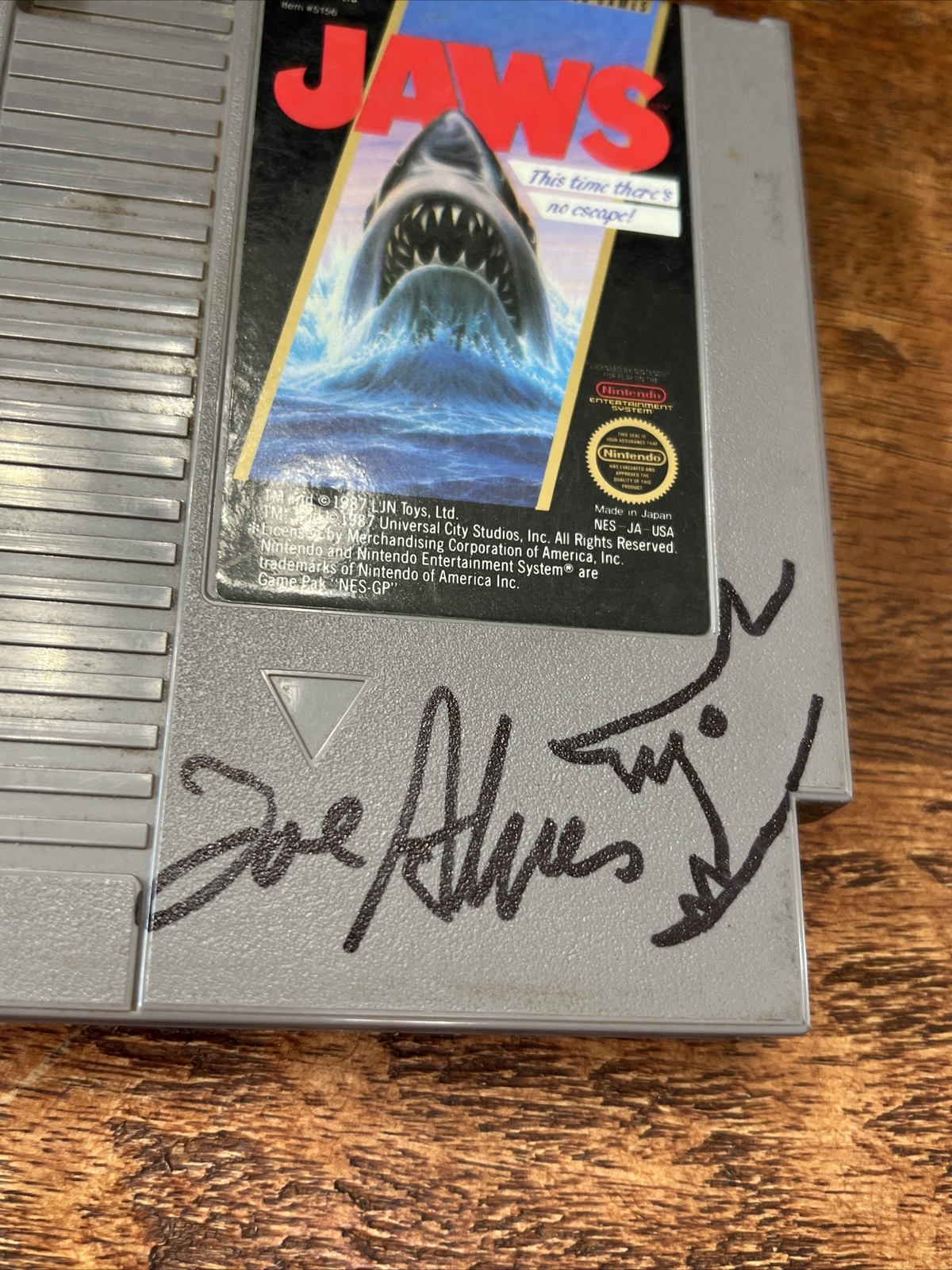 Joe Alves Signed Jaws Nintendo NES Video Game PSA DNA Coa Autographed Designer