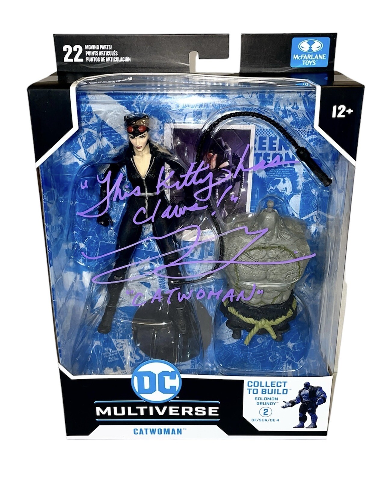 GREY DeLISLE Signed CATWOMAN Figure Batman DC Multiverse Toy Autograph JSA COA