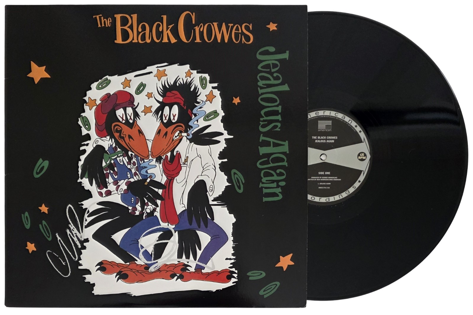 The Black Crowes Signed Jealous Again Album COA Proof Autographed Vinyl Record
