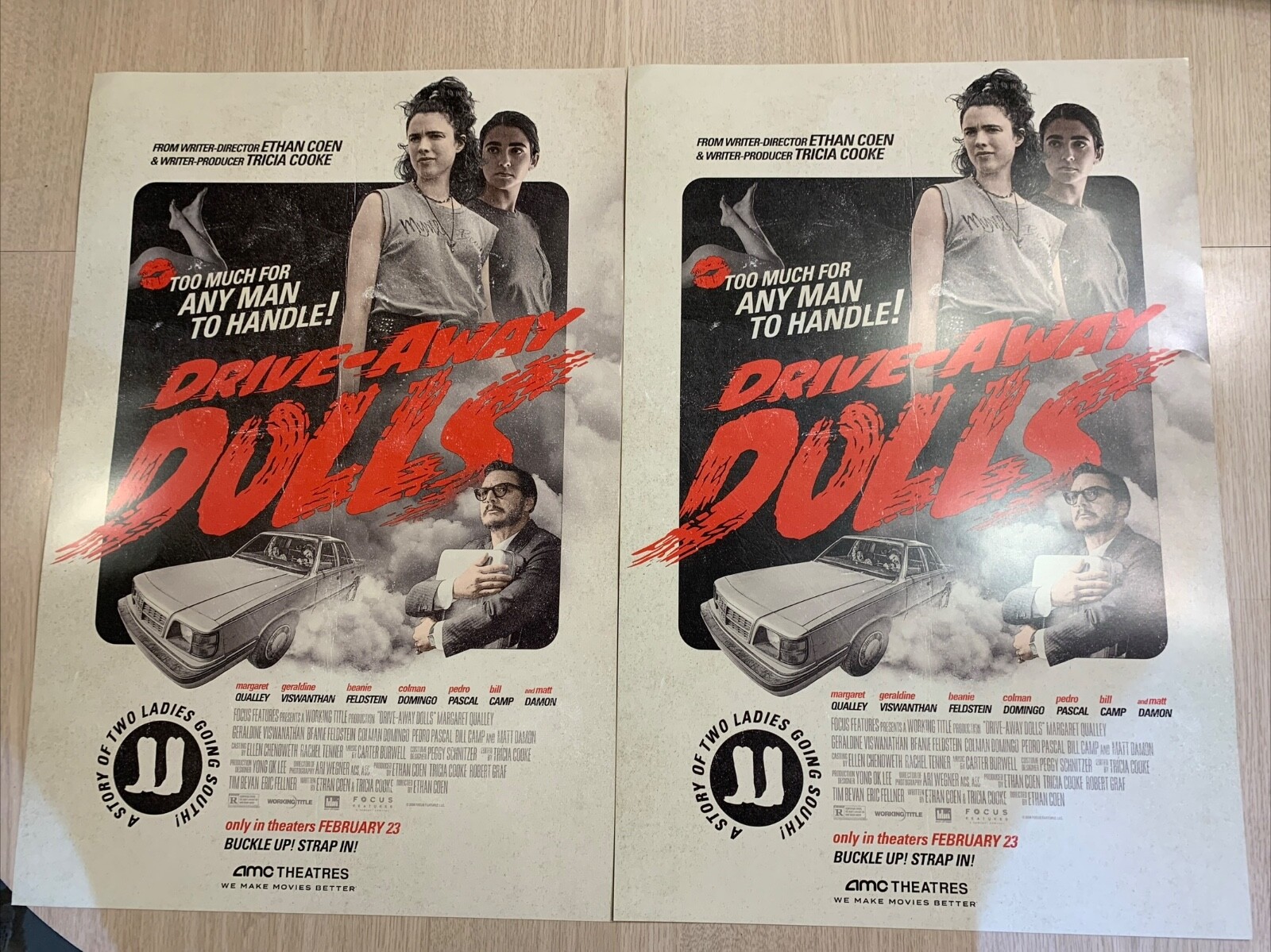 2024 (2) DRIVE-AWAY DOLLS AMC COLLECTIBLE MOVIE POSTERS STRONG GLOSSY 22×15 See