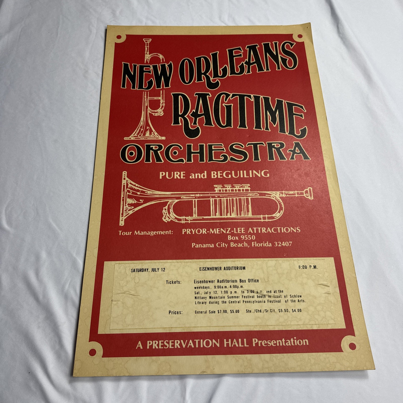 New Orleans Ragtime Orchestra Concert Poster 14×22 Inches