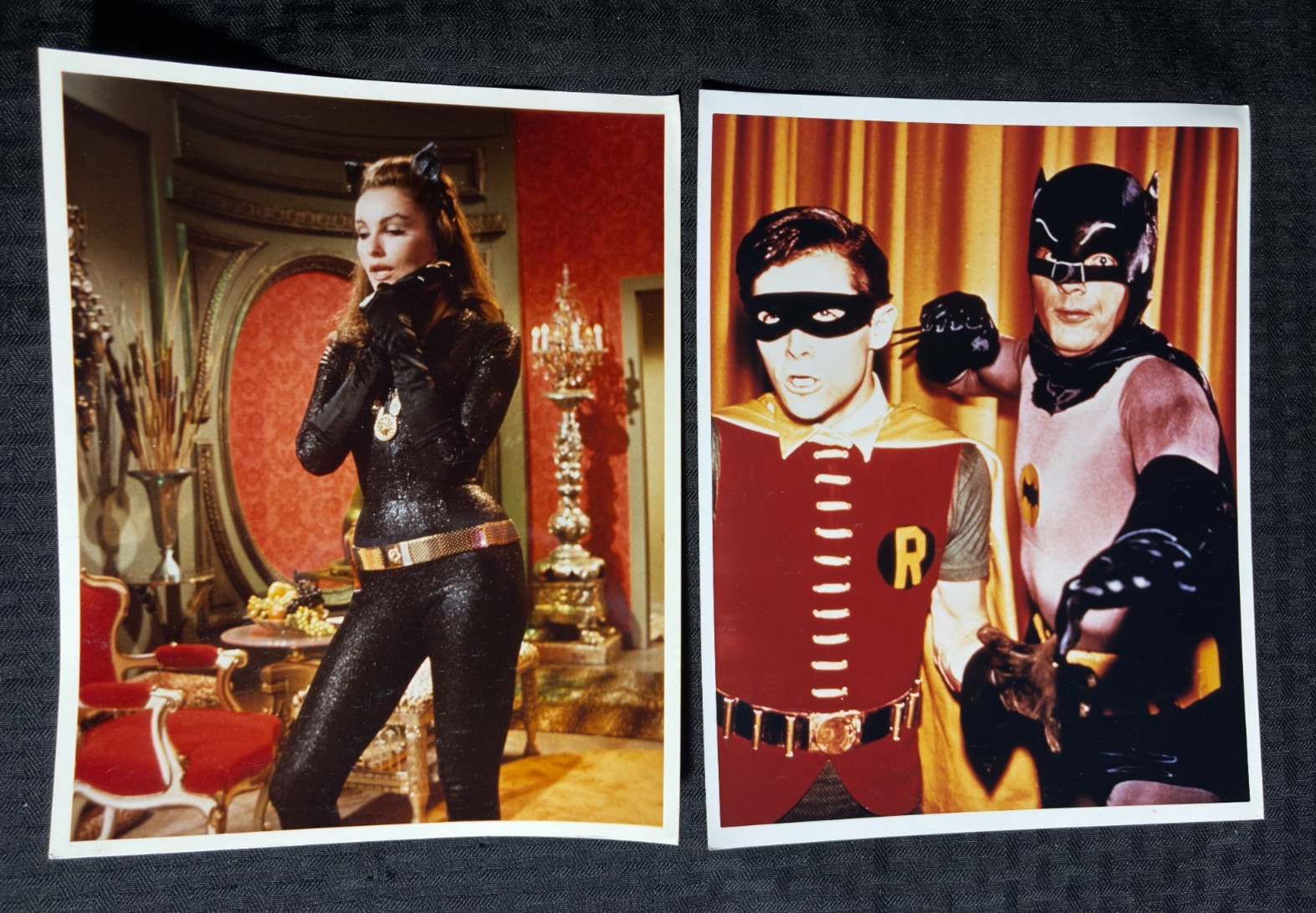 Vintage BATMAN ORIGINAL SERIES 8×10″ Color Photo FN/FN+ Robin & Catwoman LOT