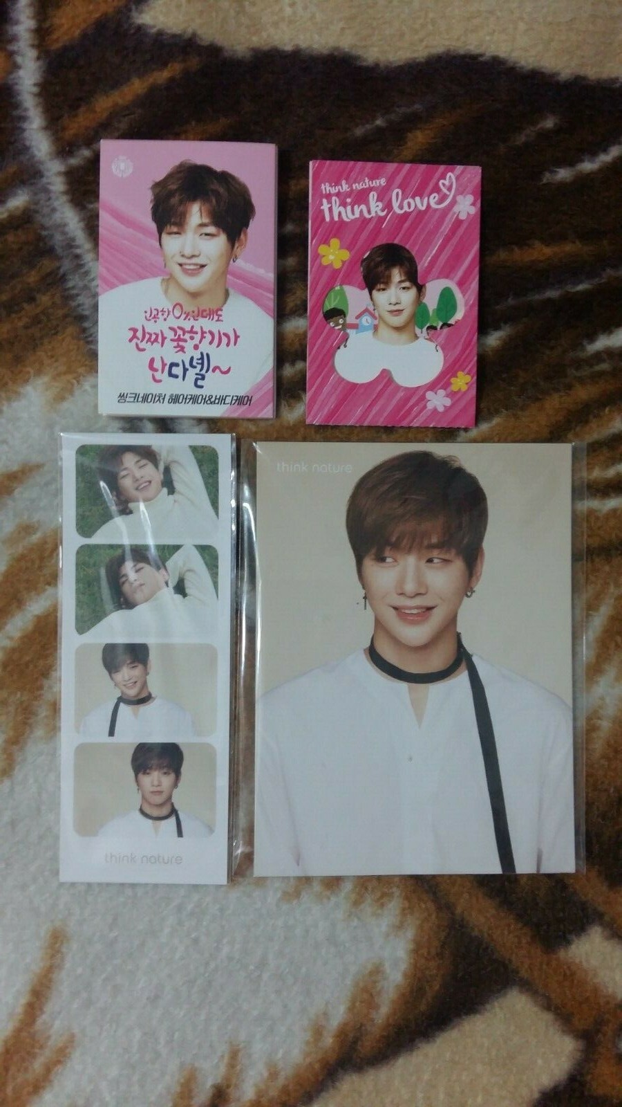WANNA ONE Kang Daniel x Think Nature Official Postcard Full Set & Sticker (RARE)