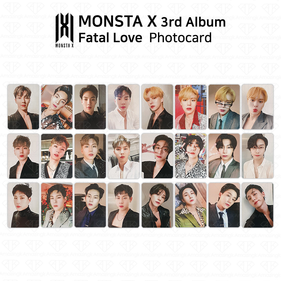 MONSTA X 3rd Album Fatal Love Official Photocard Photo Card Genuine KPOP K-POP