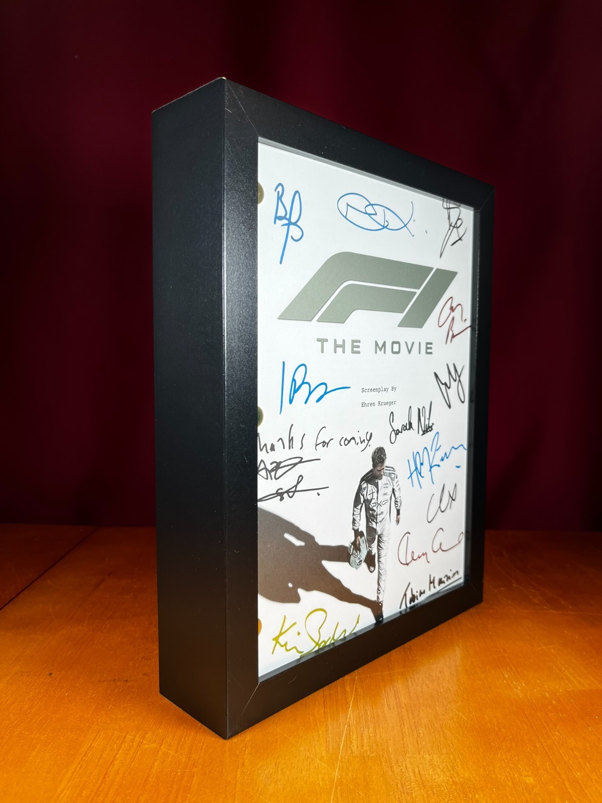 F1: The Movie Script Signed- Autograph Reprints- Brad Pitt- F1 Script- Racing