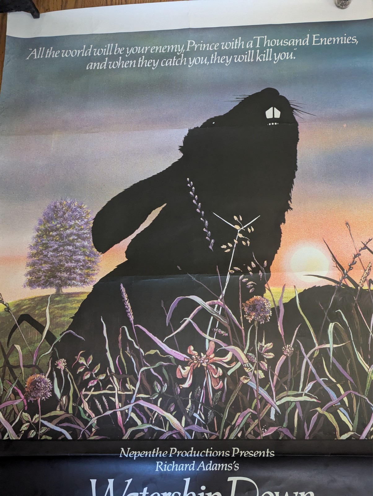Watership Down – Original GIANT 40×60 UK cinema/subway movie theater poster