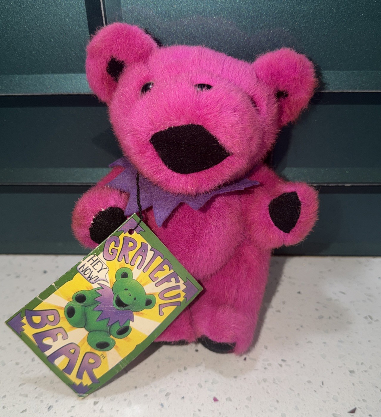 NWT 1990 Grateful Dead Dancing Bear Jointed Pink Purple Vintage