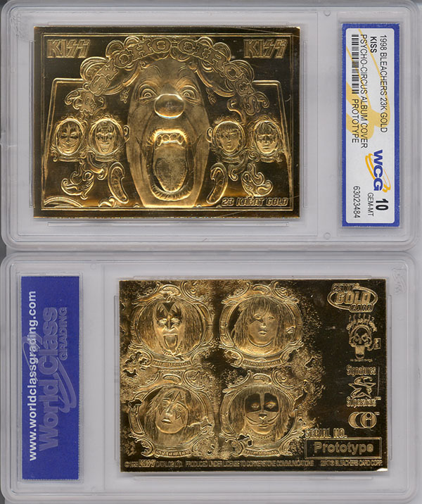 KISS Gene Simmons Psycho Circus Album Cover 23K GOLD Card – Graded GEM MINT 10