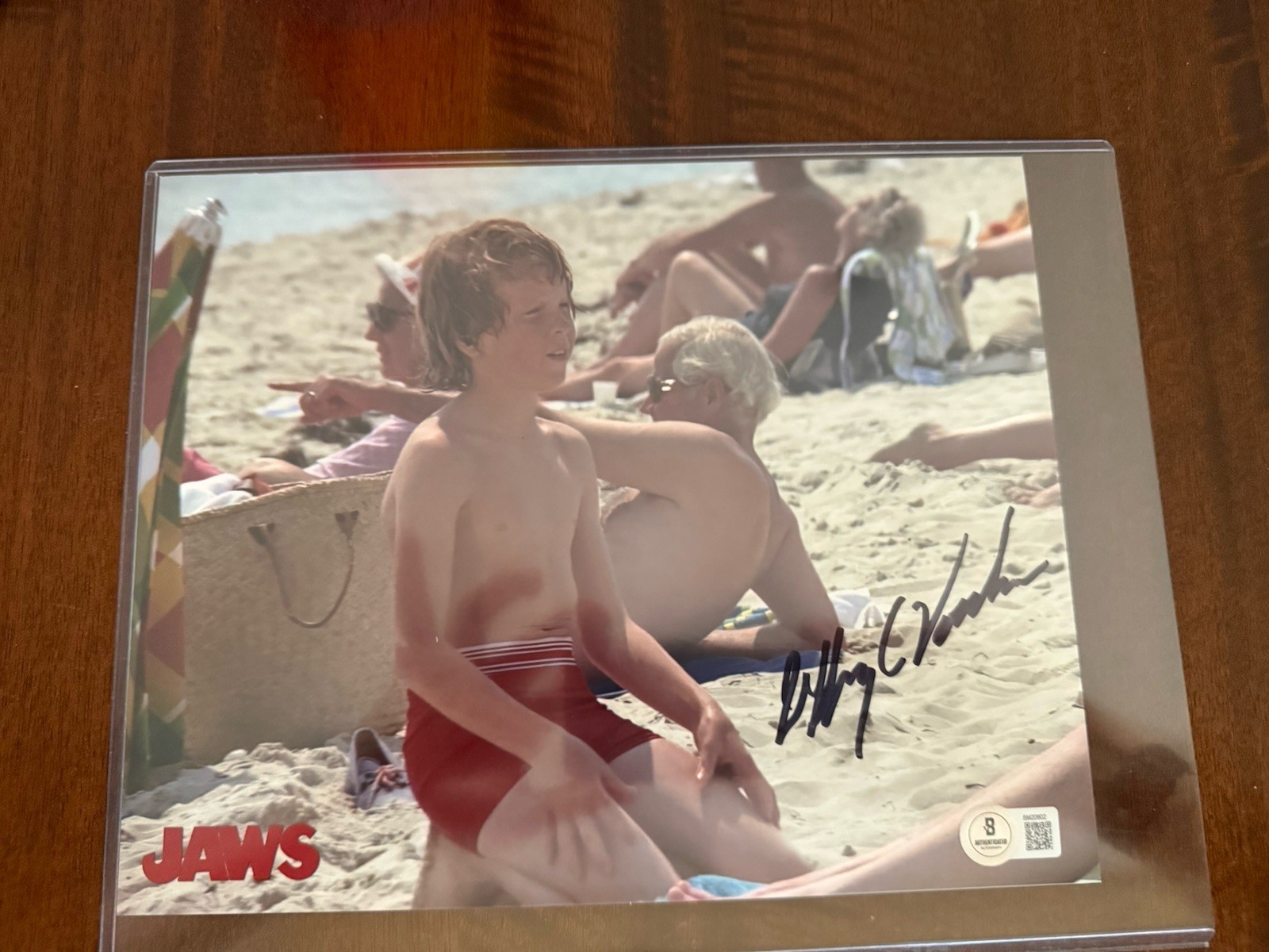 Rare Jeffrey Voorhees Hand Signed In Person 10×8 Autographed JAWS Beckett COA