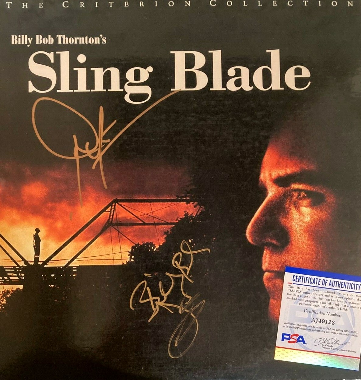 BILLY BOB THORNTON & DWIGHT YOAKAM Signed SLING BLADE Laserdisc PSA DNA Rare