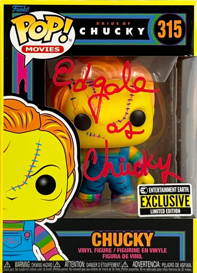 Ed Gale autographed signed limited Funko Pop Chucky #315 Childs Play JSA COA