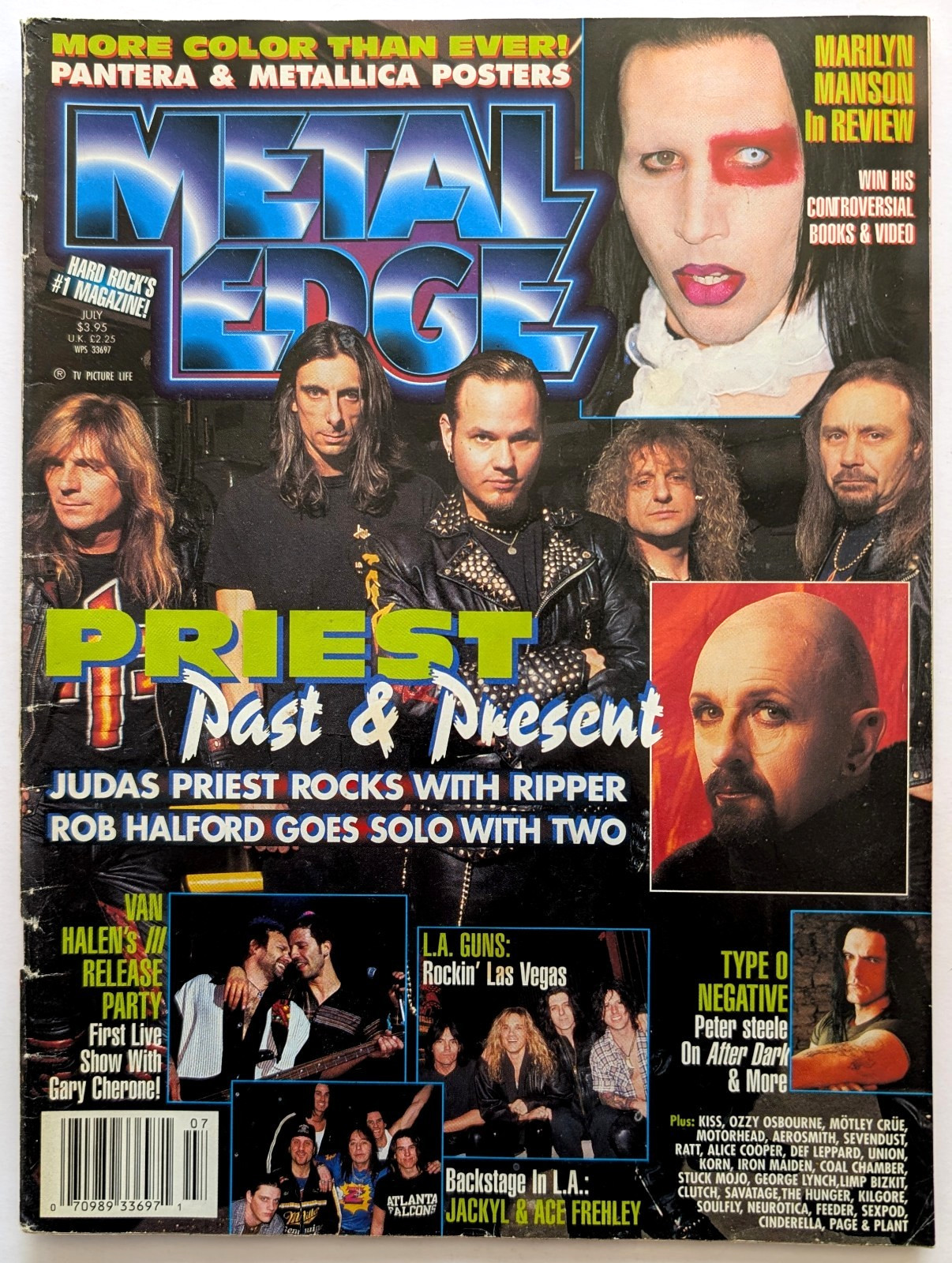 1998 July Metal Edge – Hard Rock Metal Music Magazine