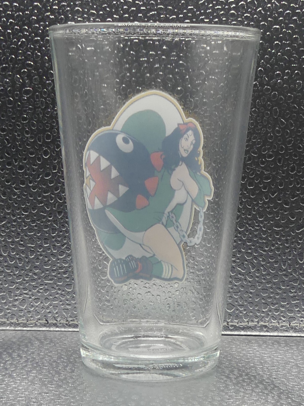 Super Mario Bombshell Female Lady Yoshi Chain Chomp Gaming Think Geek Pint Glass
