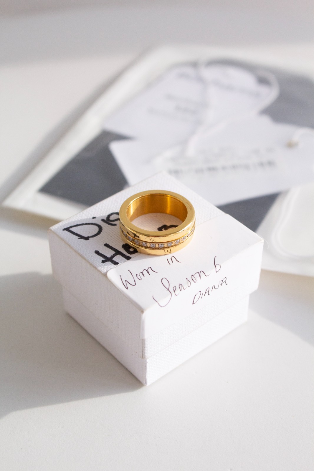 The Crown Elizabeth Debicki Screen Worn Princess Diana Season 6 Gold Ring