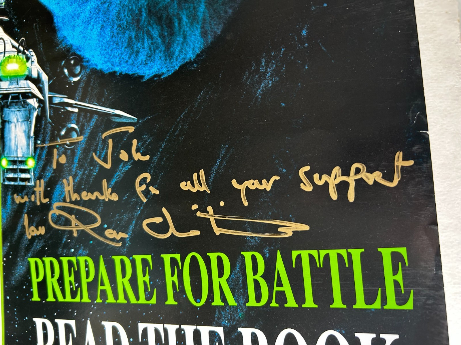 *BATTLEFIELD EARTH” (2000) POSTER SIGNED Academy-Award DIRECTOR ROGER CHRISTIAN