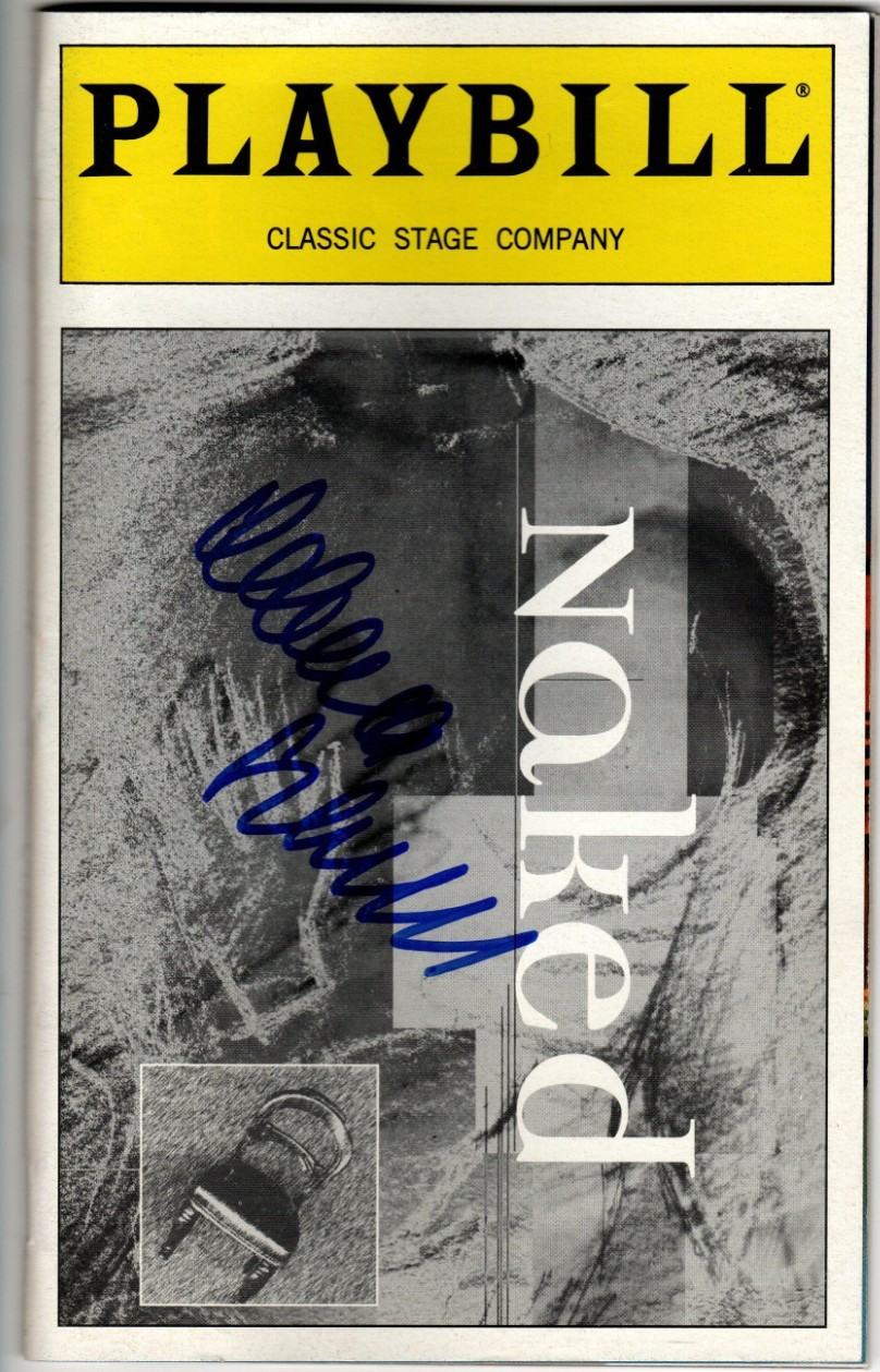 NAKED REAL hand SIGNED Playbill 2000 by Rebecca Schull of Wings COA